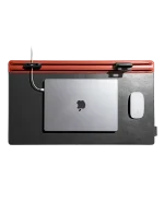Red-Black Snap On Organiser Desk Mat with Cable Holder + Phone Mount
