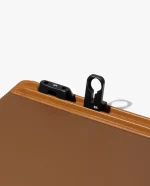Tan-Brown Snap On Organiser Desk Mat with Cable Holder + Apple Watch Charging Stand