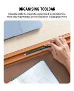 Tan-Brown Snap On Organiser Desk Mat with Cable Holder + Phone Mount