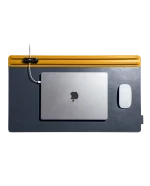 Mustard-Blue Snap On Organiser Desk Mat with Cable Holder