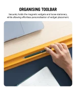 Mustard-Blue Snap On Organiser Desk Mat with Cable Holder