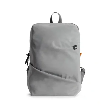 Light Grey Blaze Daypack — lightweight daypack with a front zip pocket, shown on white