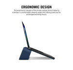Arete Laptop Stand - Blue | Platform Collection | KlippiK Kuwait UAE Saudi