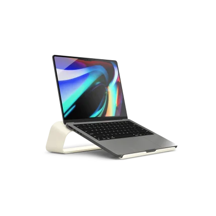 Arete Laptop Stand - Ivory White | Platform Collection | KlippiK Kuwait UAE Saudi