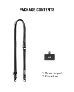 Black Crossbody Phone Lanyard - Strap