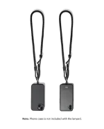 Black Reflective Crossbody Phone Lanyard - Cord