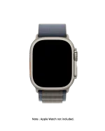 Blue Ridge Loop Apple Watch band fitted to an Apple Watch, shown on white — watch not included