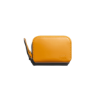 Chrome Yellow Vegan Leather Zipper Slim Card & Coin Wallet | Online Shopping | KlippiK Kuwait UAE Saudi