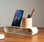 Cirque Phone and Pen Stand - Ivory White | Shop Online - Platform Collection | Klippik Kuwait UAE Saudi