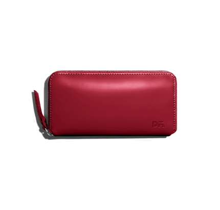 Crimson Red Vegan Leather Women's Classic Wallet | Online Shopping | Kuwait UAE Saudi