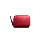 Crimson Red Vegan Leather Zipper Slim Card & Coin Wallet | Online Shopping | KlippiK Kuwait UAE Saudi