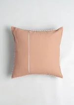 Yellow Dwelling Embrose Embroidered 100% Cotton floral Design Cushion Cover for Sofa – Rust