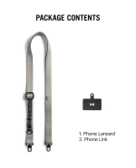 Grey Crossbody Utility Phone Lanyard - Strap