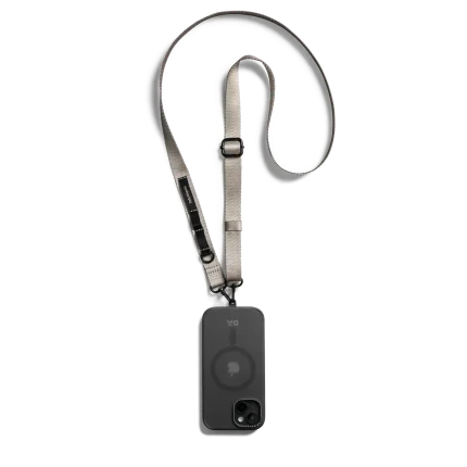 Grey Crossbody Utility Phone Lanyard - Strap
