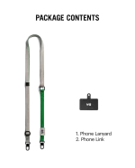 Grey-Green Crossbody Phone Lanyard - Strap