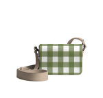Creamy Crocodile Gingham Sol Box Shoulder Bag | Shop Online |KlippiK Kuwait UAE Saudi