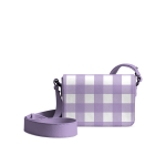 Lavender Gingham Sol Box Shoulder Bag | Shop Online | KlippiK Kuwait UAE Saudi