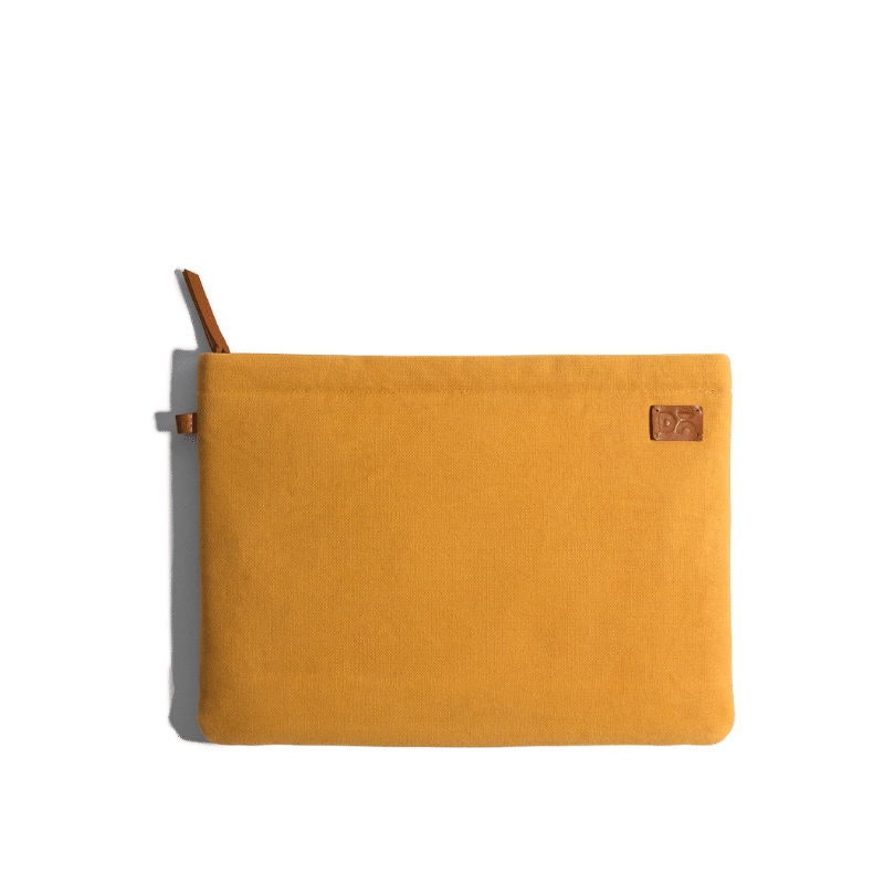 Klippik Online Shopping Kuwait UAE Saudi-Mustard-Yellow-Skipper-Sleeve-Large Amazing yellow Canvas sleeves for your laptop, iPads, MacBooks, Tablets | Buy Online |KlippiK Kuwait UAE Saudi