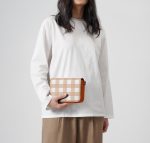 Rusty Pumpkin Gingham Sol Box Shoulder Bag | Shop Online | KlippiK Kuwait UAE Saudi