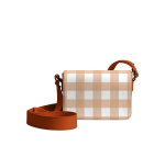 Rusty Pumpkin Gingham Sol Box Shoulder Bag | Shop Online | KlippiK Kuwait UAE Saudi
