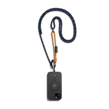 Navy-Orange Crossbody Phone Lanyard - Cord