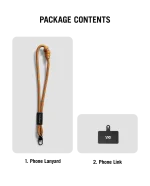 Orange Wrist Lanyard - Cord