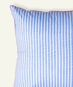 Pale blue Red Silent stripes Body Cushion Cover