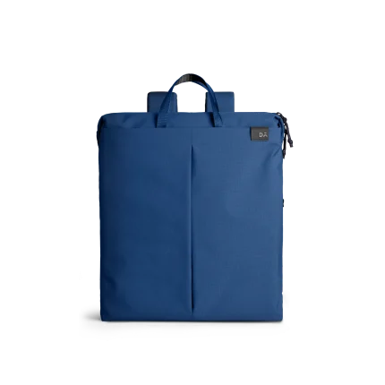 Lagoon Pivot Workpack front view — DailyObjects Marine Weave recycled-nylon work backpack