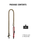Red-Beige Crossbody Phone Lanyard - Cord