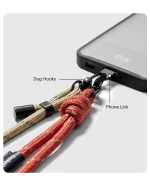 Red-Beige Crossbody Phone Lanyard - Cord