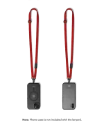 Red Leatherite Crossbody Phone Lanyard - Strap