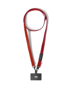 Red Leatherite Crossbody Phone Lanyard - Strap