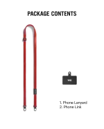 Red Leatherite Crossbody Phone Lanyard - Strap