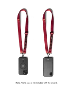 Red Crossbody Utility Phone Lanyard - Strap