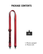 Red Crossbody Utility Phone Lanyard - Strap