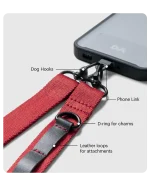Red Crossbody Utility Phone Lanyard - Strap