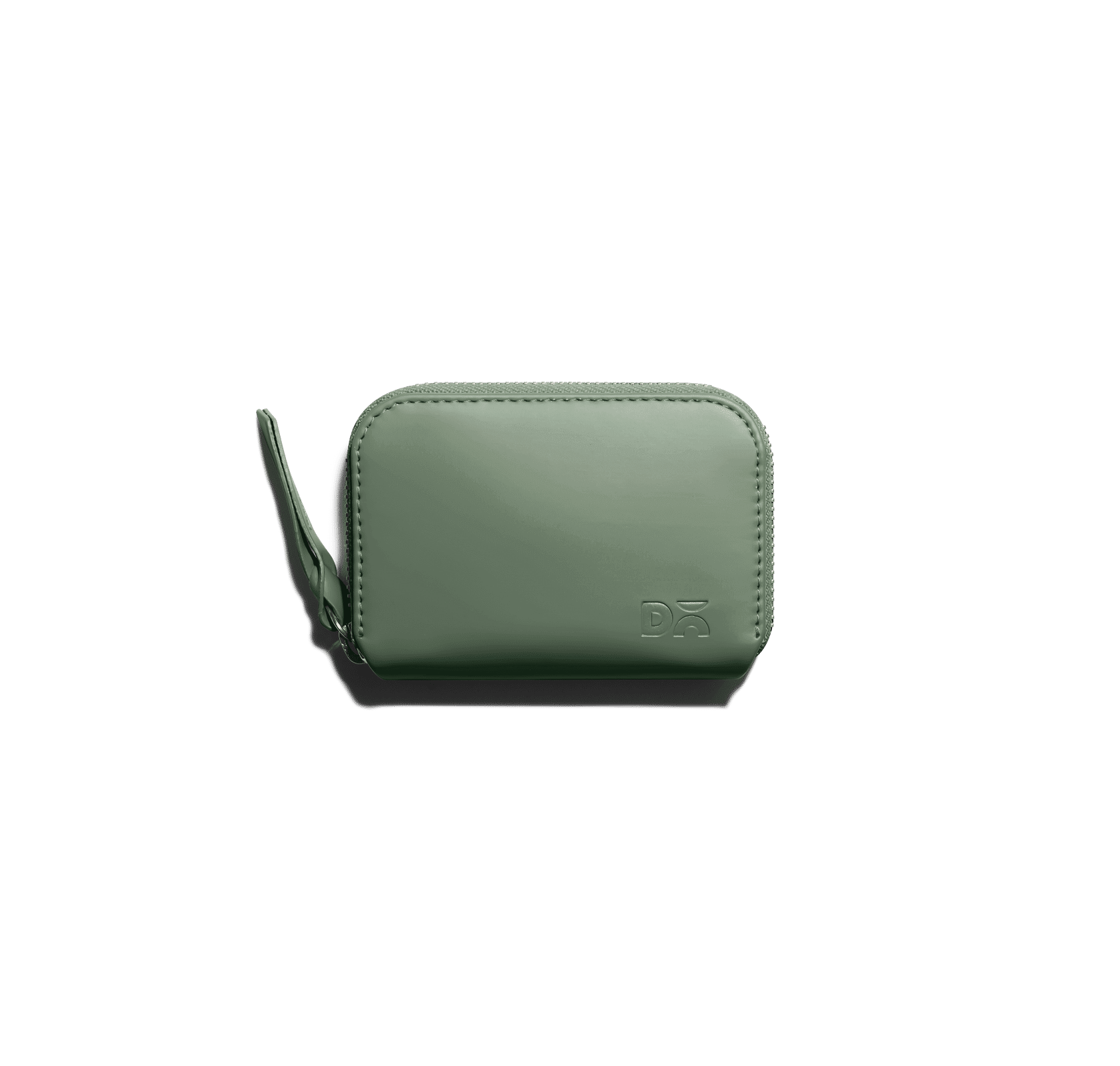 Sap-Green-Vegan-Leather-Zipper-Slim-Card-And-Coin-Wallet-view Sap Green Vegan Leather Zipper Slim Card & Coin Wallet | Online Shopping | KlippiK Kuwait UAE Saudi
