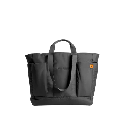 Slate Gray Idyll Tote Bag — lightweight tote with twin shoulder handles, shown on white