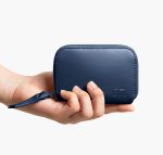 Ultramarine Blue Vegan Leather Zipper Slim Card & Coin Wallet | Online Shopping | KlippiK Kuwait UAE Saudi