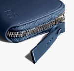 Ultramarine Blue Vegan Leather Zipper Slim Card & Coin Wallet | Online Shopping | KlippiK Kuwait UAE Saudi