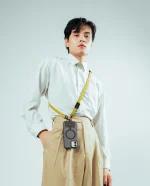Yellow Leatherite Crossbody Phone Lanyard - Strap