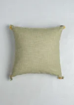 Yellow Dwelling Zenith 100% cotton Printed Geometric Cushion Cover with Tassel for Sofa - Yellow — view 3