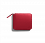 Vegan Leather Zip Wallet - Crimson Red