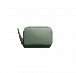 Vegan Leather Zipper Slim Card & Coin Wallet - Sap Green