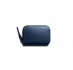 Vegan Leather Zipper Slim Card & Coin Wallet - Ultramarine Blue