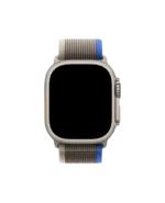 Gray-Ink Blue Pull Tab Nylon Weave Apple WatchBand (38/40/41mm) - Image 3