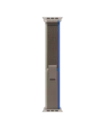 Gray-Ink Blue Pull Tab Nylon Weave Apple WatchBand (38/40/41mm) - Image 4