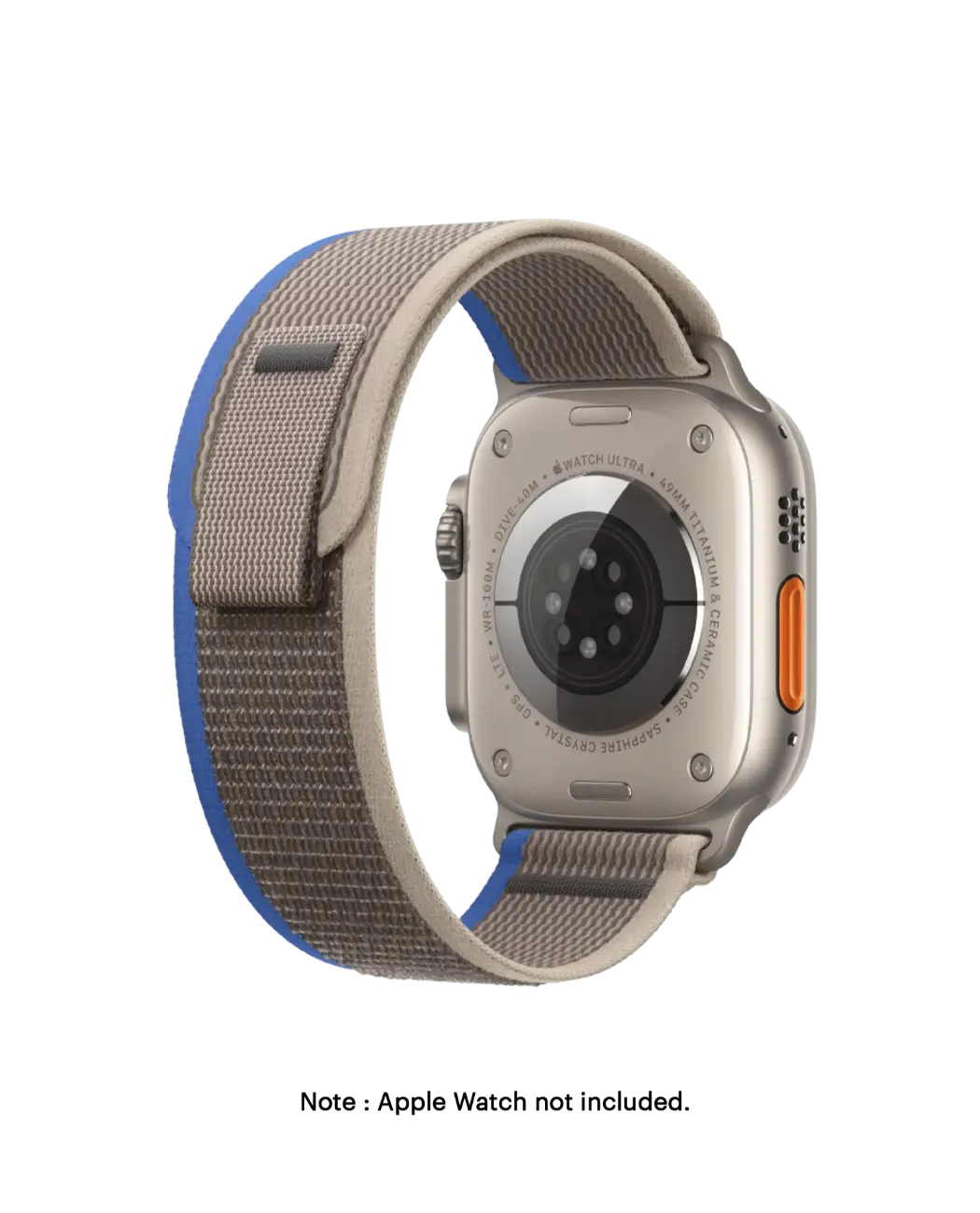 Gray-Ink Blue Pull Tab Nylon Weave Apple WatchBand (38/40/41mm) - Image 1