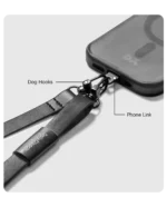 Black Leatherite Crossbody Phone Lanyard - Strap - Image 8