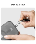 Black Leatherite Crossbody Phone Lanyard - Strap - Image 9